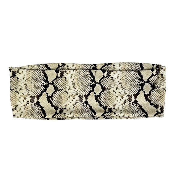 Nasty Gal Tan Snakeskin Strapless Bandeau Bikini Tube Top Size 10 - Picture 2 of 5